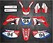 para Honda 125 250 CR Calcomanías de Pegatinas de gráficos de Motocross para Honda CR125 CR250 2002-2006 2007 2009 2009 2010 2012 CR 125R CR 250R (Color : As Shown)