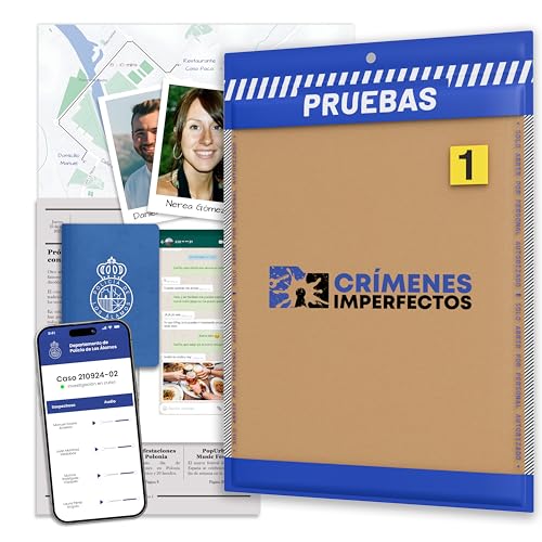 Crímenes Imperfectos, Caso 1: El Crimen de Los Álamos. Juegos de Mesa Adulto, Caso Policial para Resolver Misterio en Casa, Escape Room Juego de Mesa Resuelve el Crimen como Detective.