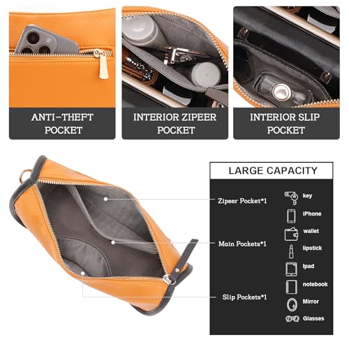 Image of HKCLUF Crossbody Bags Purses for Women Trendy,Vegan Leather Medium Crossbody Purse,Shoulder Bag with 2PCS Adjustable Strap