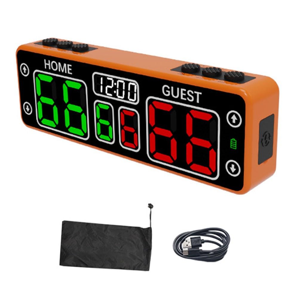 Lavagna elettronica a LED con pulsanti touch, ricaricabile fino a 24 ore, per pallacanestro, rugby, in plastica ABS, portatile