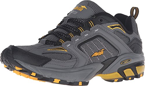 Avia Men's 6028 Dark Grey/Black Yellow Ankle-High Running Shoe - 9M