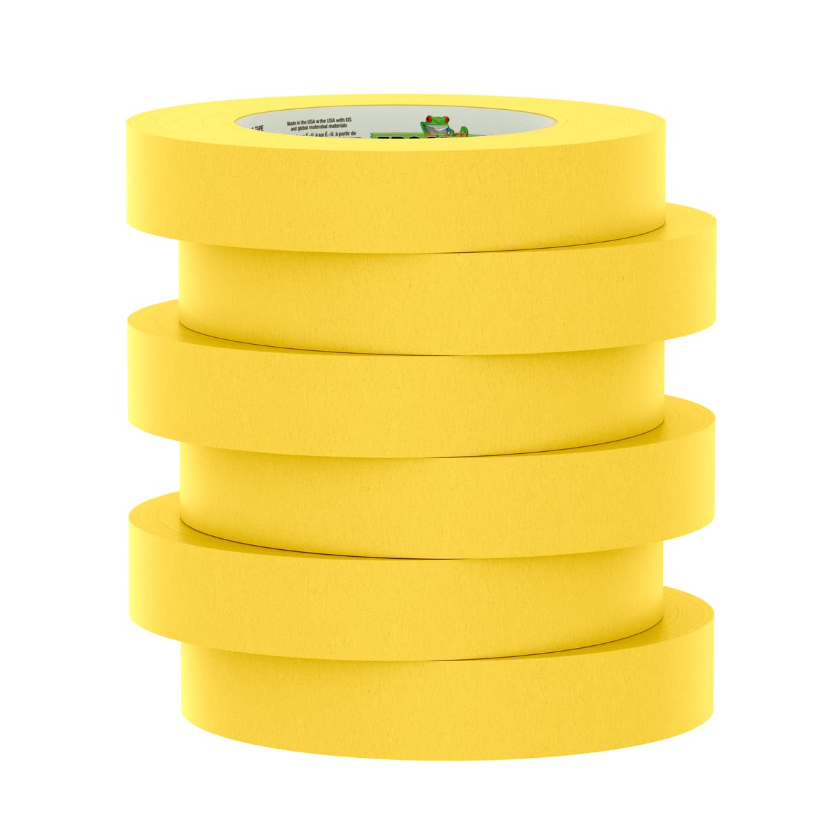 FrogTape 225 Gold Performance Grade Taśma maskująca [Średnio-wysoka przyczepność]: 2,4 cm x 60 jardów (złoty) / 6-pak