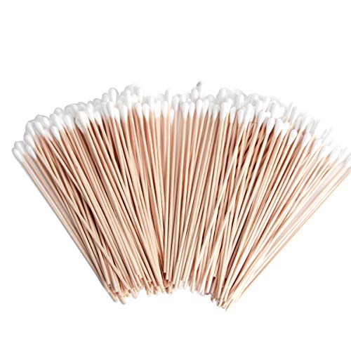SBYURE 600 Pcs Cotton Swabs, Cleaning Sterile Sticks for Eye Ears Eyeshadow Brush,Makeup Cosmetic Applicator Sticks,6 inch