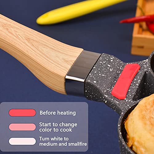 Non-Stick Frying Pan with 4 Hole, Omelet Burger Pancake Pan Induction Hob Compatible for Breakfast Home Cooking (Open-Fire Induction Cooker Type) 4 Gallery Image