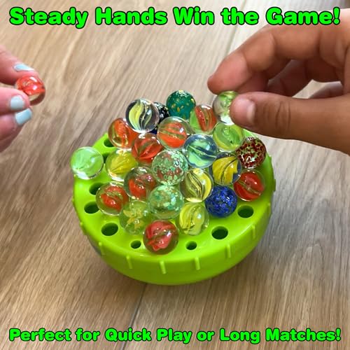 Funwares WobbleBall Marble Balance Game, 50 Marbles Included, Skill & Dexterity Games for Kids & Adults, Family Party Game for 1-4 Players, Ages 6+ - Thumbnail 3
