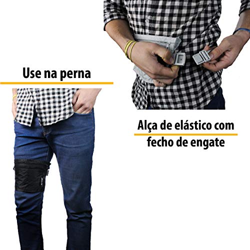 Porta Dólar Doleira Documentos Preta Para Viagem CG49226