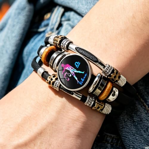 BrinMoruy Bracelet Homme Cuir Glow Constellation Multiplis Tour de Poignet – vue 8