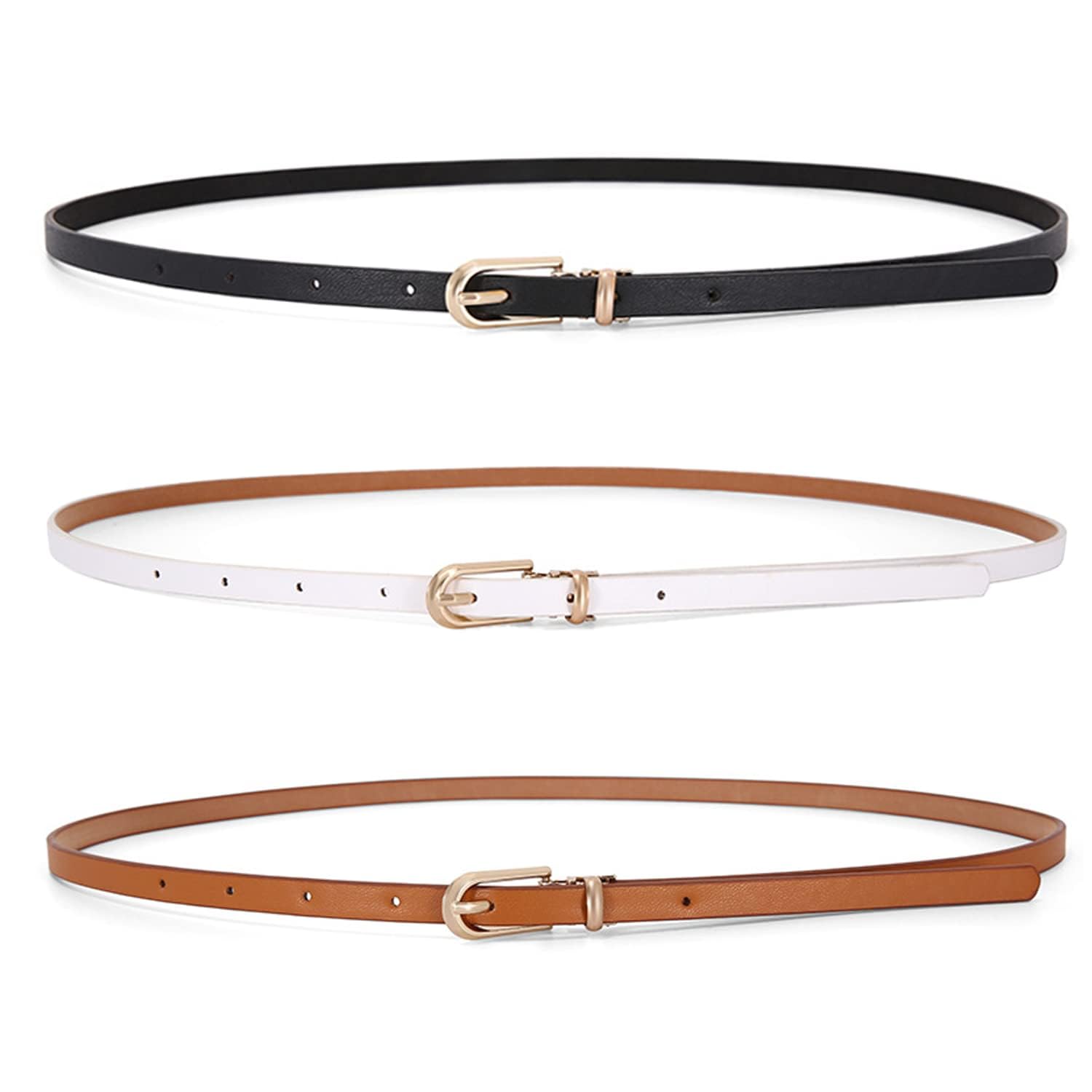 Vrouwen Skinny Leren Riem voor Jurken Dunne Taille Riem met