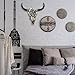 alikiki Steampunk Cow Skull Wall-Decor - Western Bull Head Skull Wall Sculpture 3D Animal Head Wall Art Hanging Decor for Living Room Bedroom Kitchen Gift Modern Decoration