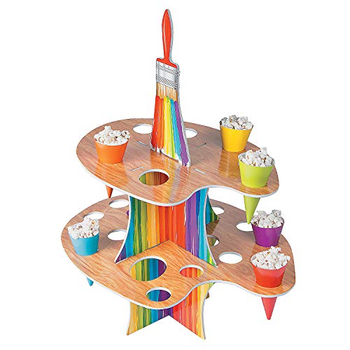 Artist Party Treat Stand (holds 24 treat cones which are included) Paint Party Supplies