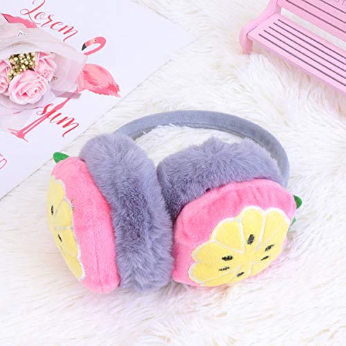 Protetor de ouvido infantil FENICAL para inverno com lindas frutas e orelhas de pelúcia macia (moran