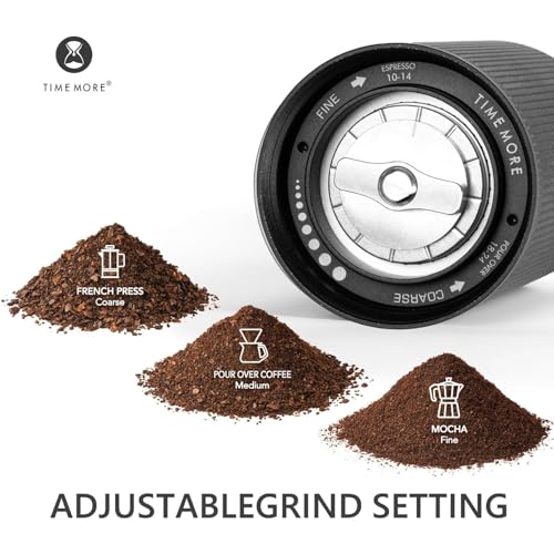Image of (𝟏𝟓 𝐘𝐄𝐀𝐑𝐒 𝐖𝐀𝐑𝐑𝐀𝐍𝐓𝐘) Conical Burr Hand Coffee Grinder with Internal Adjustable Grind Settings, Double Bearing Positioning for Fresh Coffee, Espresso, Pour Over & French Press