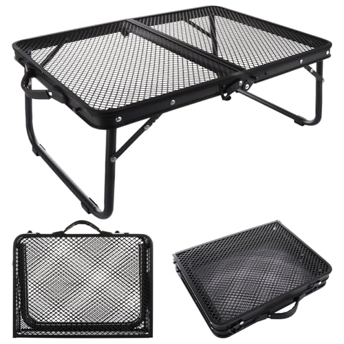 Folding Camping Table, Portable Foldable Table, Aluminum Picnic Tables Folding with Storage Bag, Foldable Table for Camping, Picnic, Hiking, Beach, Backpacking Outdoor Indoor 60x40x25CM