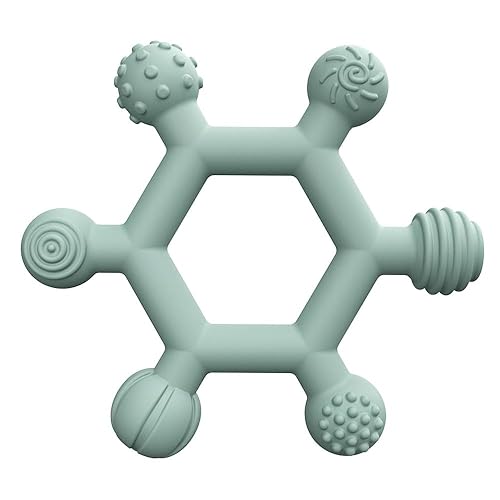 Miniatura 3 de PandaEar Paquete de 3 juguetes de dentición para niños pequeños y bebés, 0-12 meses, mordedor de silicona para bebé, sin BPA, suave y texturizado