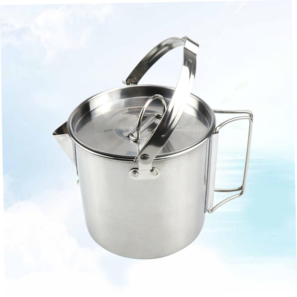 POPETPOP Hervidor de Agua Inoxidable para Camping y Picnic Olla Colgable para Hervir Agua y Cocinar Sopa para Exteriores y