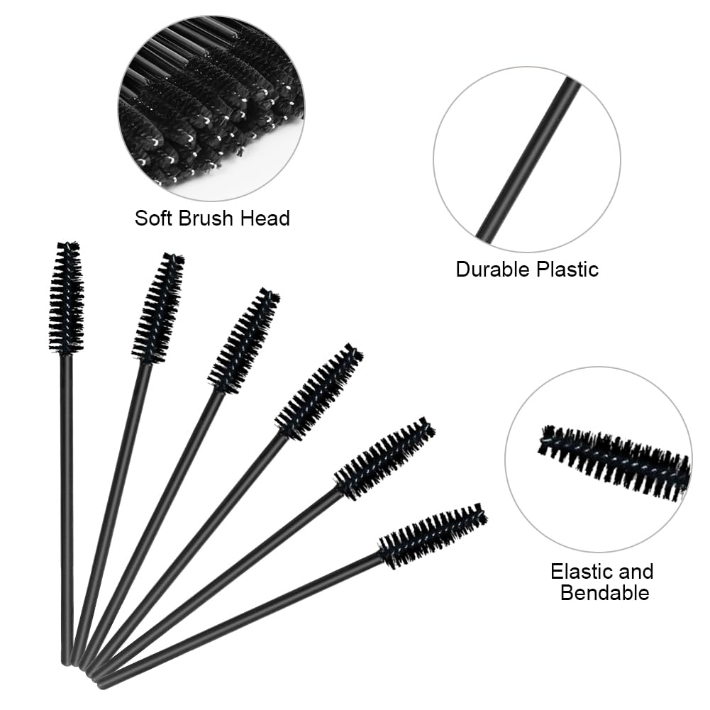 LOPHE Cepillo de Pestañas Desechables 120 Piezas Cepillos de Cejas Brocha para Extensiones de Pestañas y Cejas