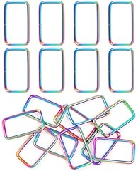 Rainbow Rectangle Rings-10pcs-1.5 Inch