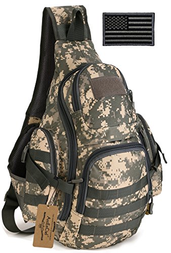 ArcEnCiel Tactical Sling Pack Military Molle Chest Crossbody Shoulder Bags Motorcycle Bicycle Assault