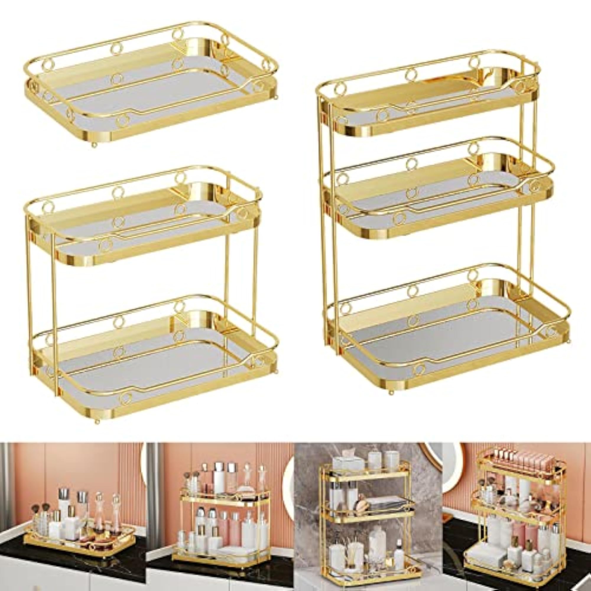 Wall Mounted Cosmetic Storage Holder for Women