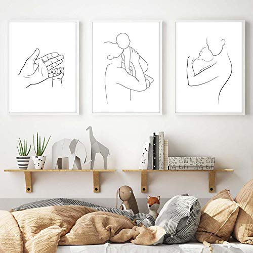 Affiches et impressions portrait de famille célébrant l'amour de maman et papa pour bébé