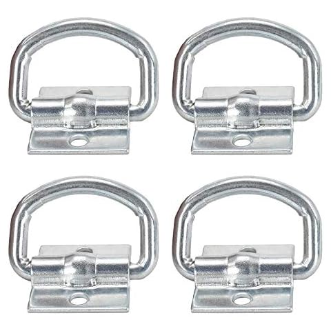 D-Ring Tie Down Anchor/Bolt-on D-Ring/Surface Mount Tie Down Ring,4 Pack 1 Cover