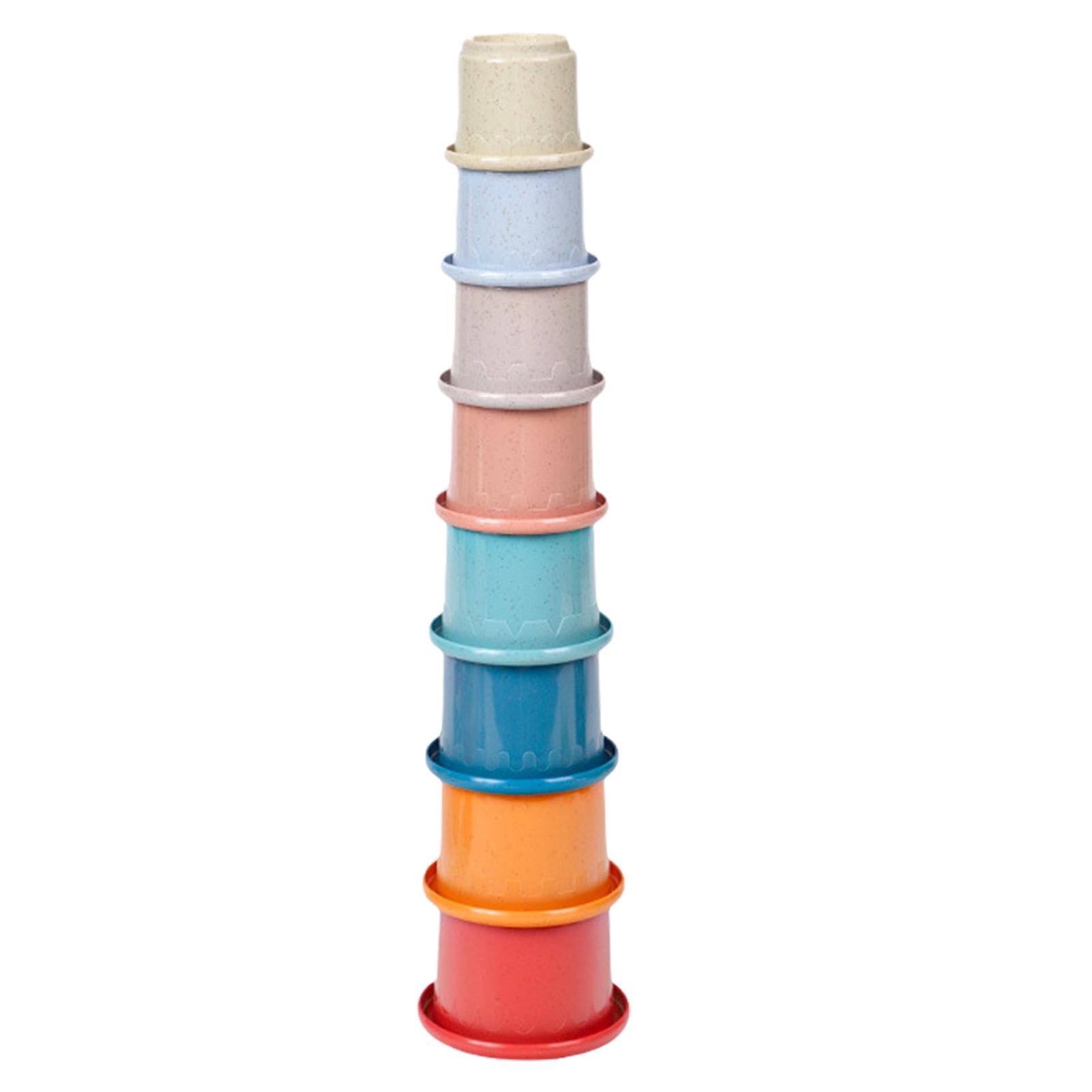 Bunny Stacking Cups - Rabbit Treat Dispenser, Small Animal Foraging Toys | 8 Stackable Pet Cups, Interactive Multicolored Stacking Cups for Rabbits, Guinea Pigs, Hamsters, Fun Bunny Mental