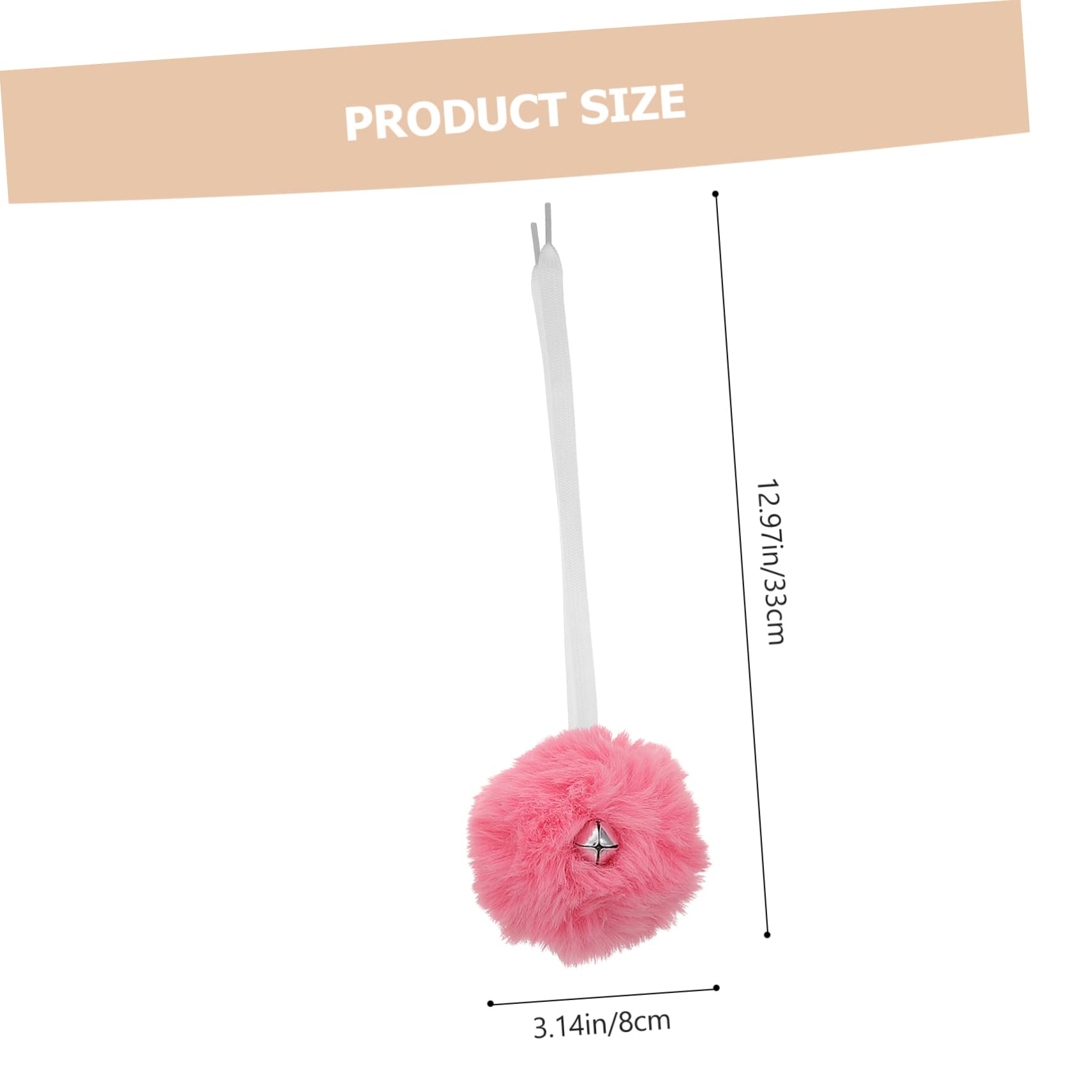 CONGARTENO 2Pairs Fuzzy Pom Poms Roller Skates Laces with Bells Cute Decor for Ice Skates and Roller Skates