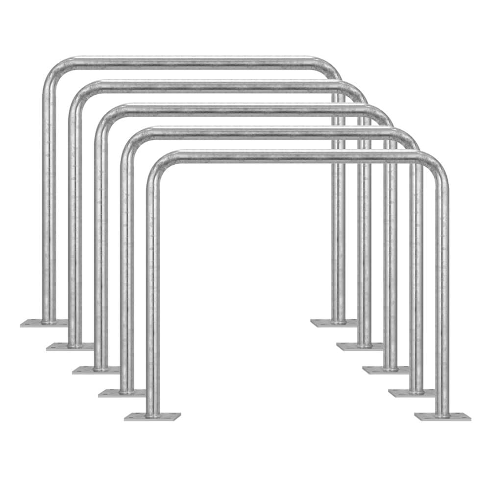 ROBUSTO BIGPACK 5x Wegesperre, fvz, aufdübeln, Stahl, Ø 4,2 cm, 90 x 80 cm, Art.-Nr. 608818 | Anlehnbügel | Fahrradanlehnbügel | Fahrradbügel