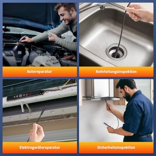 Endoskopkamera mit Licht, 1080P HD Endoskop-Kamera Handy mit Licht Wasserdichtes Ip67 Kein WLAN...