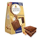 Ferrero Rocher Premium Assorted chocolate squares, Individually Wrapped Chocolates, Great for Sharing or Gifting, 3.7 oz