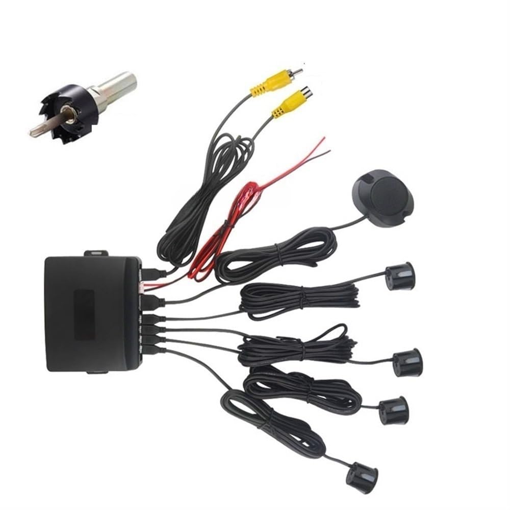 Avisador Marcha sensores Coche todo en uno vídeo Radar inverso conexión del Monitor del coche y cámara visión trasera Sensor ayuda para aparcamiento