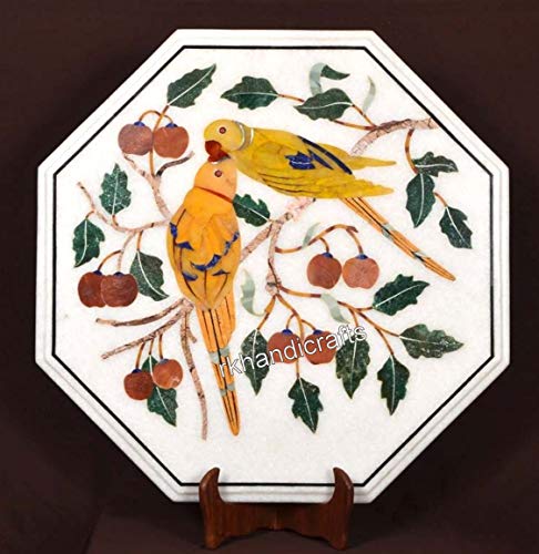 16 x 16 Inches Octagonal Marble Coffee Table Top Inlay Sofa Table with 16 x 16 Inches Octagonal Marble Coffee Table Top Inlay Sofa Table with