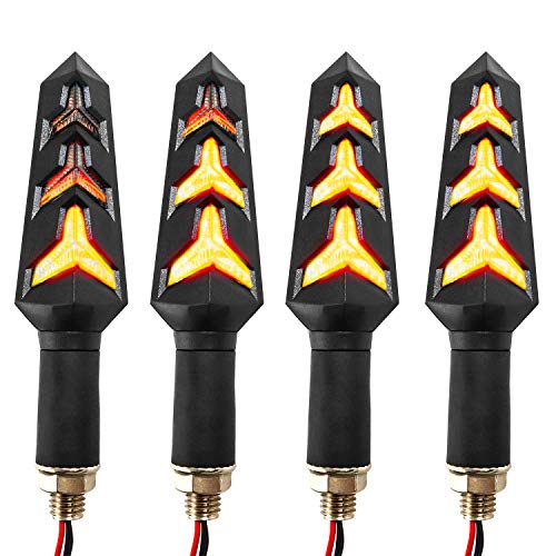 QWORK® 4PCS Motorbike Turning Indicators Motorcycle Indicators...