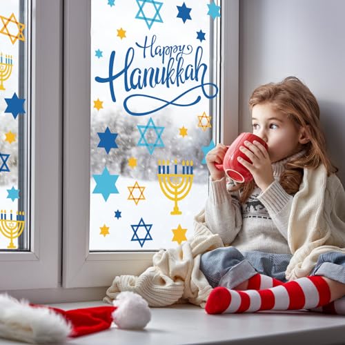 Whaline9sheethanukkahwindowclingsmenorahstarwindowdecalschanukahstaticwindowstickersdecorforhomeschoolpartysupplies78x118inch Urban Country Home Decor Whaline 9 sheet hanukkah window clings menorah star window decals chanukah static window stickers decor for home school party supplies 78 x 118 inch urban country home decor