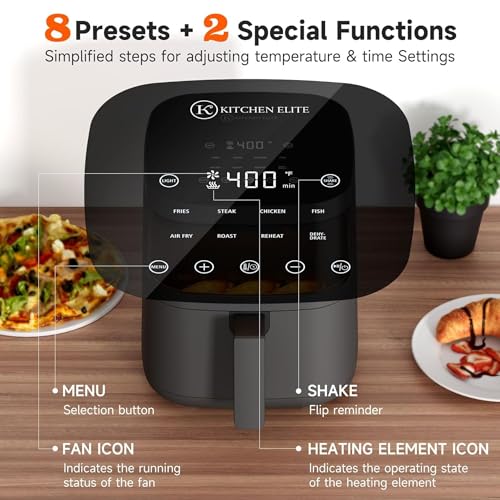 Kitchen Elite Digital Air Fryer Oven KE-AF-115-4QT-AMZ の商品画像 3