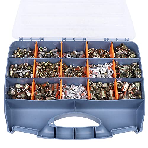 Edelstahl Profi Einnietmuttern, Blindnietmuttern Satz Nietmuttern Set 1200-tlg