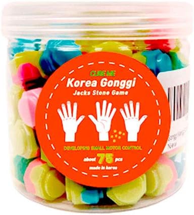 Gonggi Konggi Jacks Stone Game About 75pieces VintagToys, Retro Floor Game, Fun Activity for Kids.