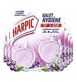 Harpic Blocs WC - Nettoyant WC Écologique Galet Hygiène sans cage - Parfum Lavande & Sauge