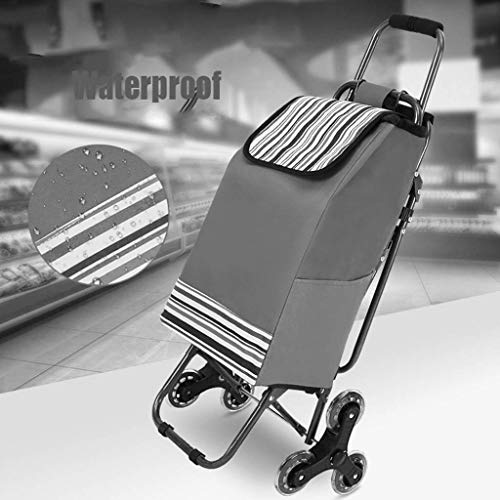 PAKUES-QO Klettertreppe Einkaufstrolley Leichte, Faltbare Reisemobilitätswagentasche Mit Wasserdichtem Oxford-Stoffbezug… – Bild 7