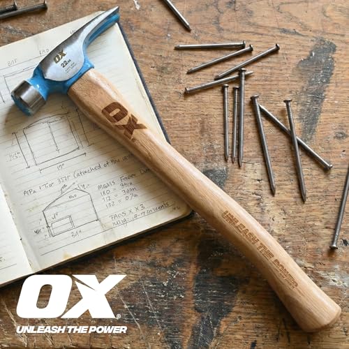 image for OX Tools Pro Series 22oz California Framing Hammer, Straight Claw, Mil