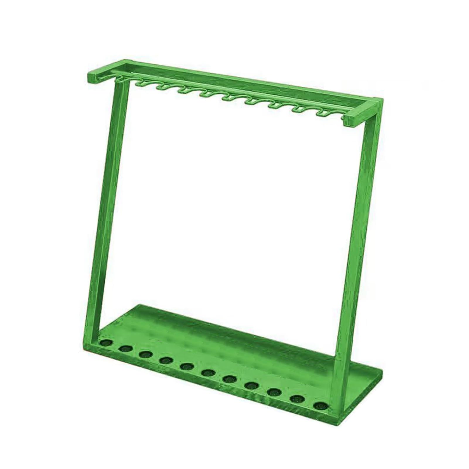 Metalowy Stojak Na Kije Bilardowe, Stojaki Z 11 Dołkami, Oszczędzanie Miejsca W Pokoju Gier(Green)