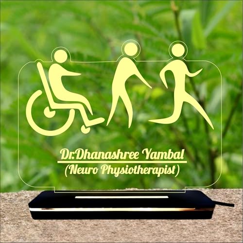 Image of DON'T JUDGE ME CUSTOMISED Doctor Lamp with Doctors Name and Design | Personalized Gift for Doctors (Warm White Color LED Light) (Physiotherapist)