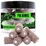 Magic Baits PVA Bombs PVA Sticks Ready PVA Bomb Karpfen Angeln Futter Boilies (Captain Shellfish, Inhalt: 10)