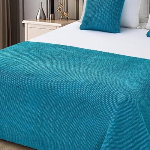 Camino decorativo para el hogar de punto trenzado grande y tacto premium para dormitorio 3
