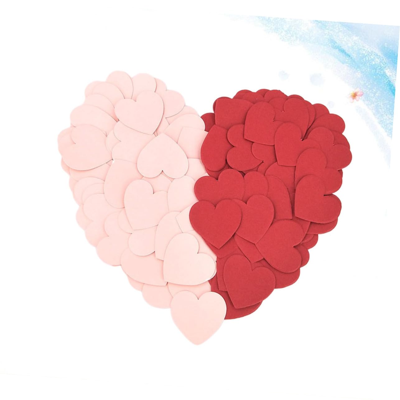 jojofuny 1200pezzi Confetti Forma Di Cuore Mini Per Decorazioni Feste Di Compleanno e Matrimonio Rosso Rosa Accessori Per Eventi Felici