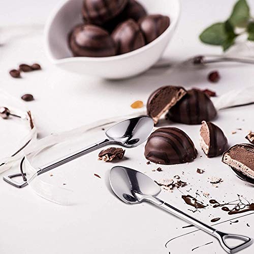 Acfthepiey 8 Stks Rvs Koffie Dessert Mini Vorm Ijs Roeren Theelepel