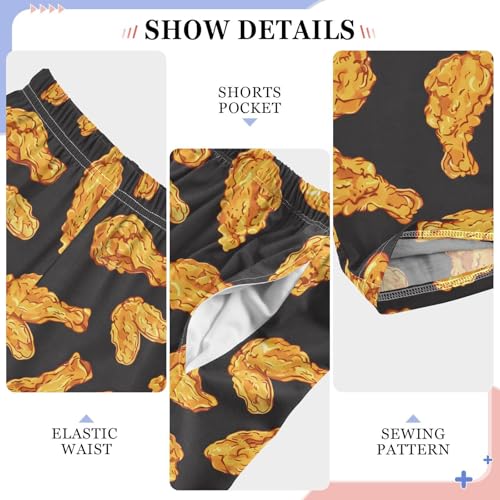 Pajama Pants Crispy Fried Chicken PJ Bottoms Sleepwear Lounge Sleep Pant with Pockets4
