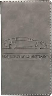 Document Case with Vehicles - Car Registration Holder, Auto Insurance Card Organizer | Glove Box Storage Case, PU Leather ...