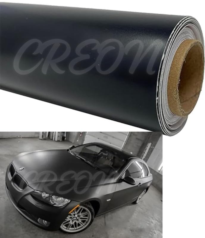 Image of CREON Matte Black Car Wrap Decal Sticker Bubble Free Air Release Car & Bike Sticker 12x96'Inches