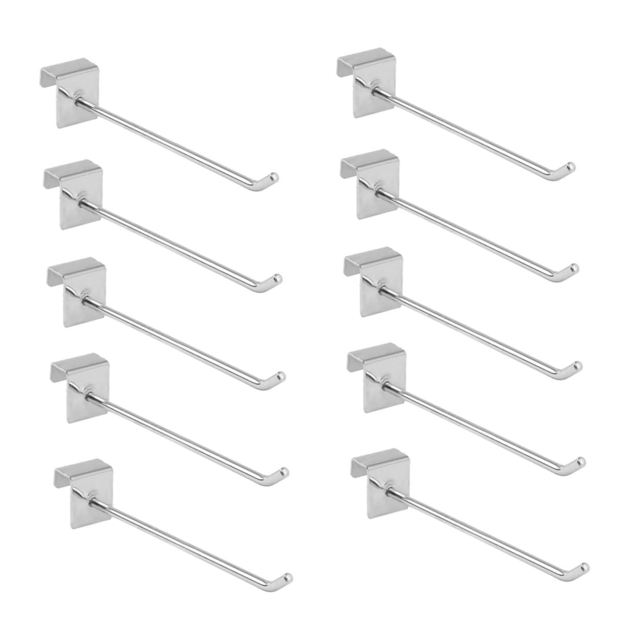 Crochets métalliques pour présentoirs haute résistance argent
